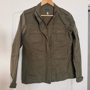 Olive Green Military Style Women's Jacket